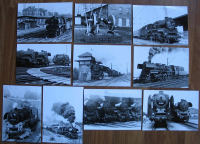 Serie BR 58, Dampflokomotiven, 10 Fotos DDR um 1980, Gößnitz, #416