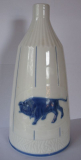 Blauer Bison, Lautergold, Flasche aus Keramik bzw. Porzellan, DDR