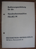 Bedienungsanleitung Feliks M, Anleitung Rechenmaschine UdSSR 1975