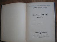 Karl Hofer Berlin, 1948, 1949, Malerei, Graphik, Plastik