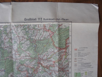 Preview: Landkarte Rudolstadt, Hof, Plauen, Großblatt 112, um 1930