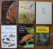 Aquarienkunde, Fisch- und Gewässerkunde, Süßwasser- Aquarium, 6 Bücher DDR