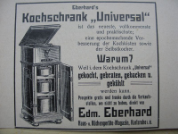 Eberhard Kochschrank Universal, Karlsruhe, Inserat 1909