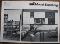 Prospekt VMI Modell Eisenberg, VEB Möbelkombinat Eisenberg, s/w, DDR 1975
