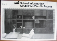 Prospekt VMI Modell WIWENA, VEB Möbelkombinat Dessau, DDR 1974