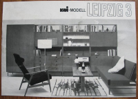 Prospekt VMI Modell Leipzig 3, VEB Möbelkombinat Eisenberg Werk Gera, DDR 1970