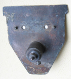 Preview: Türschild mit Klingeltaster, Klingelknopf Messing, um 1920, #25