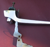 Preview: Türgriff mit Schloss, Doblina, Chrom, Barkas, Robur, Wartburg, Trabant, Multicar, IFA W50, #2