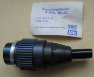 Kupplungsstecker A-TGL 68-23, Neumann, DDR, unbenutzt, RFT, Type 3-6,5-A