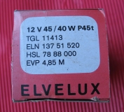 Preview: Glühlampe, Biluxlampe EVELUX, 12V 45/40W, 12 Volt 45 / 40 Watt #27