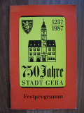 750 Jahre Stadt Gera, Festprogramm, 1987