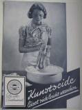 Kunstseide- Das edle Textilmaterial, Prospekt/ Waschanleitung 30-er Jahre