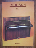 Prospekt Klavier Rönisch Modell 115M, Piano-Union Leipzig, DDR 1986
