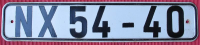 DDR Nummernschild NX 54-40, Bezirk Gera, Kennzeichen