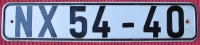 DDR Nummernschild NX 54-40, Bezirk Gera