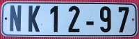 DDR Nummernschild NK 12-97, Bezirk Gera