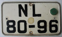DDR Nummernschild NL 80-96, Bezirk Gera