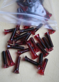 Schrauben, Plastikschrauben für Kabelschellen PVL18, rot/ dunkelrot, 50 Stück, #26