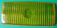 Glas für Nebelscheinwerfer DDR, Ruhla, eckig, gelb