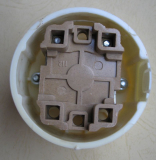 Preview: Aufbau- Aus- Schalter, hell/ gelblich, rund, DDR, unbenutzt, #338