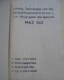 Anleitung, Unterlagen MAZ 543, MAZ-543, МАЗ-543