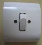 Ausschalter, Lichtschalter, Kippschalter, Bakelit, eckig, hell, UP, #324