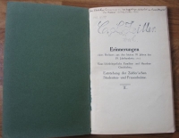 Preview: Ludwig Zeitler, Erinnerungen, um 1910, Widmung des Autors