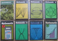 8 Schulbücher Mathematik, DDR