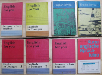 16 Bücher, Schulbücher, Englisch, Sprachlehre, Lernwortschatz, DDR