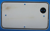 Kennzeichentafel, Nummernschild DDR, leer, 13 x 23 cm