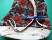 Preview: Kinderrucksack, Campingbeutel, DDR 70-er Jahre, + Pudel aus Plastik