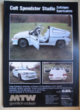 Prospekt MTW Lorenz Mitsubishi Colt Speedster, um 1985, #277