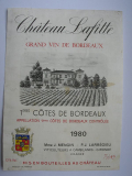 Chateau Lafitte, Mengin, Larregieu, 1980, Weinetikett, #7