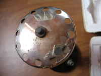 Preview: Campingleuchte, Gaslampe DDR, Bakelitfuss, Gasglühkörper RG 1562 C