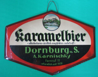 Karamelbier, A. Karnischky Dornburg, EGAZELL- Plakat, Reklameschild um 1930