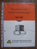 Prospekt Zubehör Elektro- Handschrapper, VEB Bergwerksmaschinen Dietlas/ Rhön