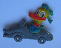 Anstecker, , Anstecknadel, Donald Duck im Auto, um 1970