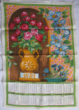 Kalender, Wandbehang aus Stoff, DDR 1981