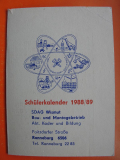 Taschenkalender, Schülerkalender SDAG Wismut Ronneburg, 1988/ 89