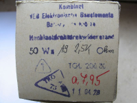 Hochlastdrahtdrehwiderstand, Drahtpotentiometer, 2K5 TGL 57 x 50, DDR 1978