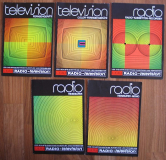 Radio, Reisesuper, Fernsehgeräte, Plattenspieler, RFT, 5 Prospekte DDR um 1978