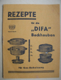 Preview: DIFA Backhaube, Prospekt + Rezepte, um 1930