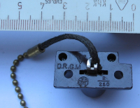 Preview: Einbau-Zugschalter D.R.G.M. 20-er Jahre, Bakelit, #44