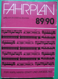 Fahrplan Karl-Marx-Stadt und Umgebung, Kraftverkehr, Deutsche Reichsbahn, 1989/ 90