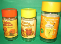 Zitronenteegetränk, Früchtegetränk, Honiggetränk, 3 Gläser DDR delikat