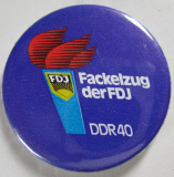 Abzeichen Fackelzug der FDJ, DDR 40