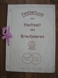 Festzeitung, Hochzeitszeitung, Hanspeter Trinks und Christine Illgen, Gera 1980