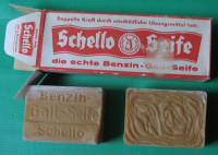 SCHELLO Seife, Echte Benzin-Gall-Seife, 2 Stück in OVP, 60-er Jahre