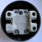 Preview: Serienschalter, Kippschalter, Bakelit, rund, AP, unbenutzt, #325