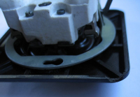 Preview: Serienschalter Bakelit, schwarz, eckig, Kippschalter, unbenutzt, #332